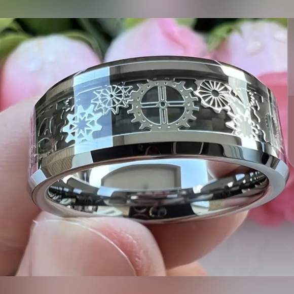 Stainless steel steam punk gears ring size 6 to 13 usually available please ask - Picture 1 of 3